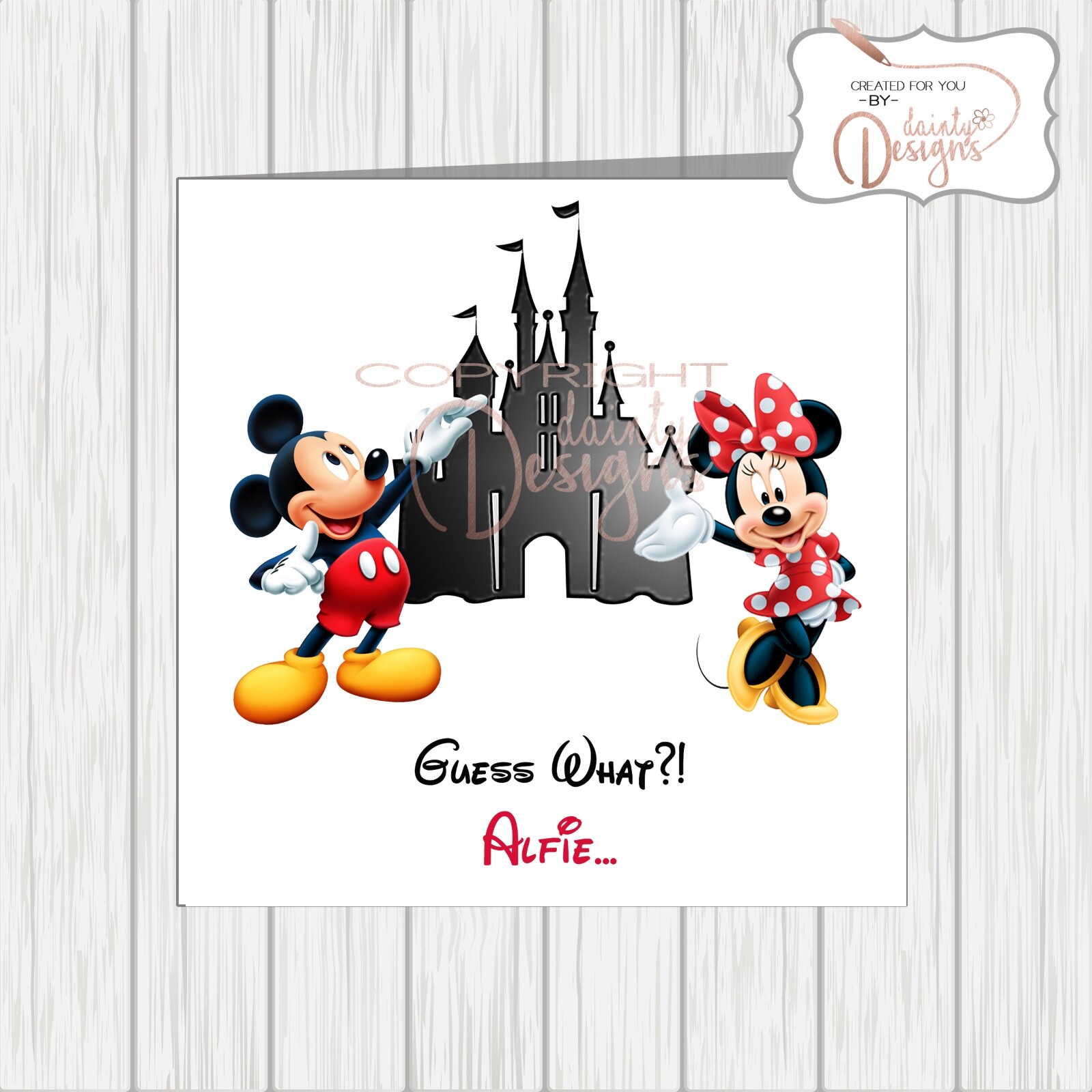 Personalised Reveal Card You're Going To Disneyworld Disneyland Disney World | eBay for You Re Going To Disneyland Free Printable