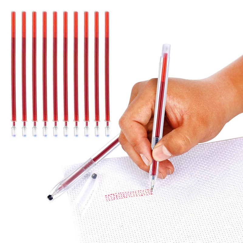 Quilting Heat Erase Fabric Marker w/10 Refills,Sewing Pen for Fabric,Tailor Chal