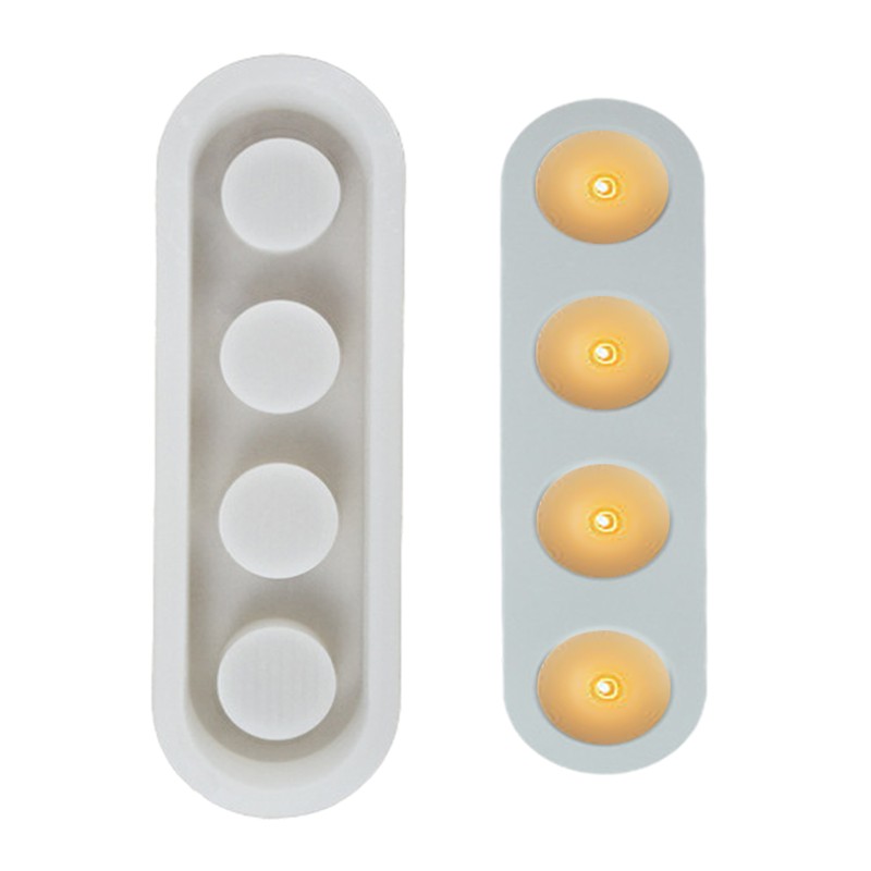 Round Candle Holder Silicone Mold Handmade DIY Cement Gypsum Concrete Clay Candl