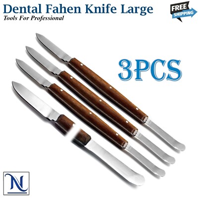 3Pcs Carving Modelling Knife Fahen Large 18cm Dental Wax Placing Lab Tech Set