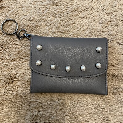 Jessica Simpson Gray with  Pearls Removable credit card insert wallet