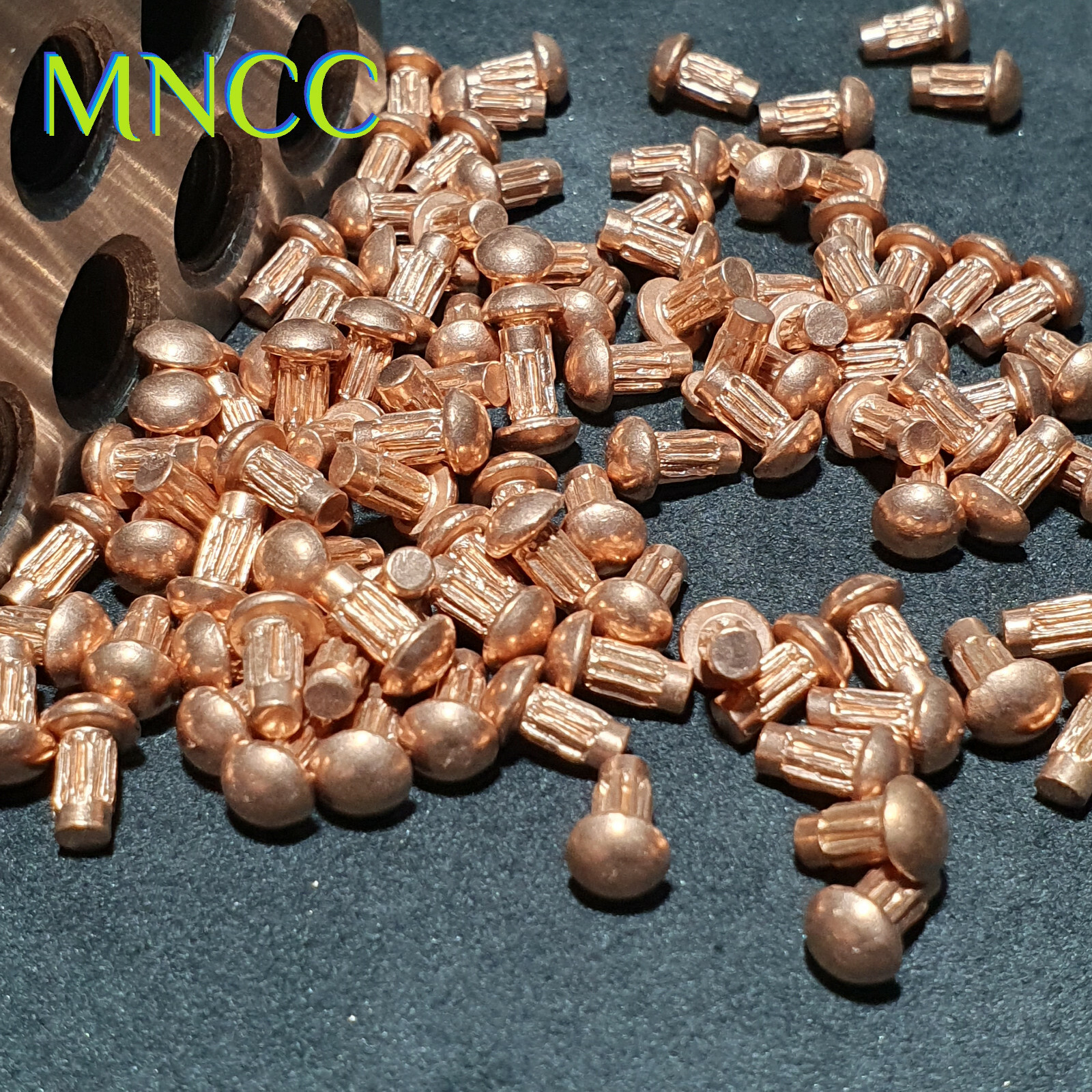 5/10pc M3 x 4~8mm Button Head Knurled Shank Rivets Copper Fasteners GB/T827