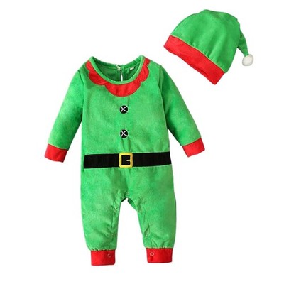 Baby Santa Anzug Outfit Overall Langarm Baby Weihnachten Kleidung Weihnachtsmann