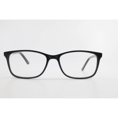 CM 6011 BK Rectangular Black Eyeglass Frames with Braided Chain Temples