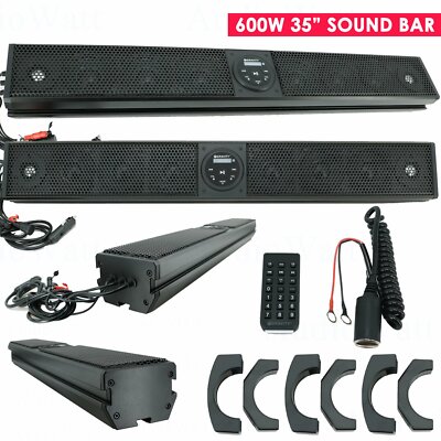Gravity 600W 35'' 8 Speaker Bluetooth Marine Polaris/ATV/UTV/RZR Soundbar System