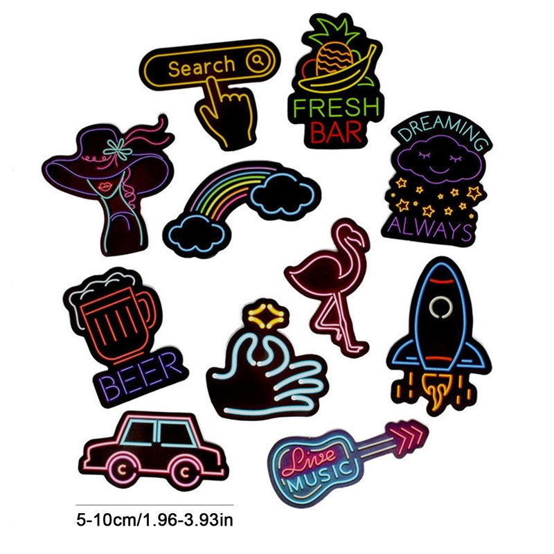 50PCS Neon Sign Stickers Bomb Graffiti Decal Pack Laptop Car Luggage Skateboard
