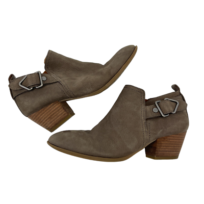 Franco Sarto Boots A Garfield 5.5 Ankle Bootie Block Heels Leather