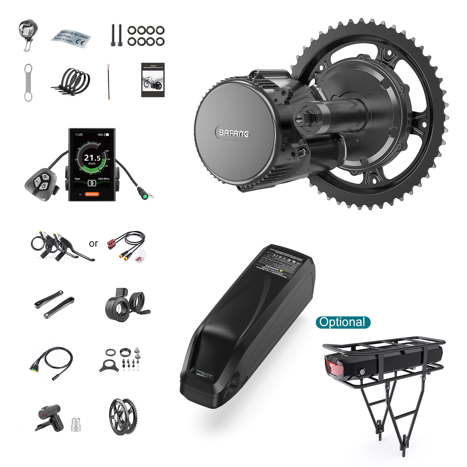Bafang 48V750W 1000W BBS02B Mid Drive Motor 68mm DIY Ebike C