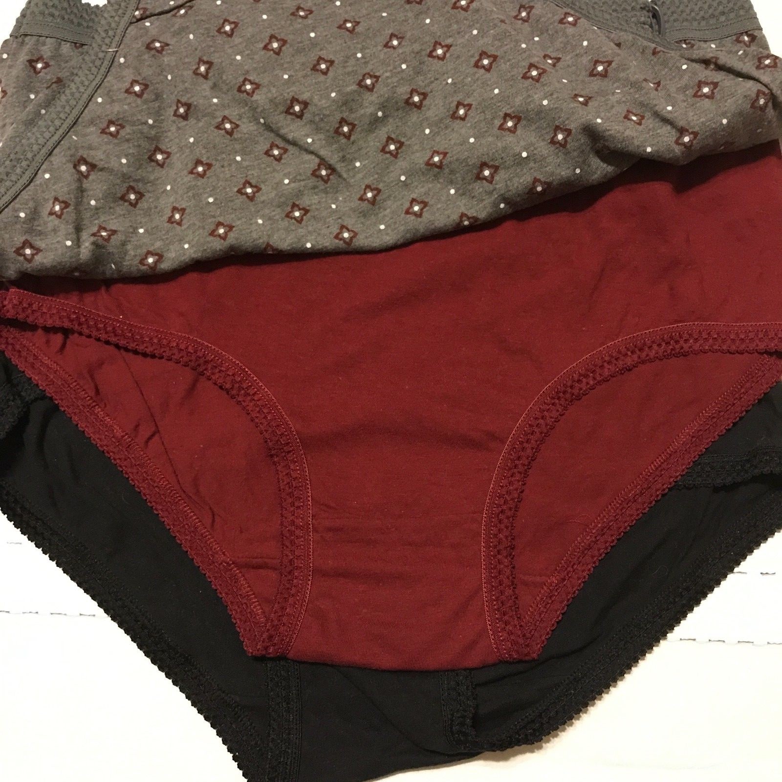 Kathy Ireland Intimates Cotton Briefs 1X,2X, 3X, 3-pack