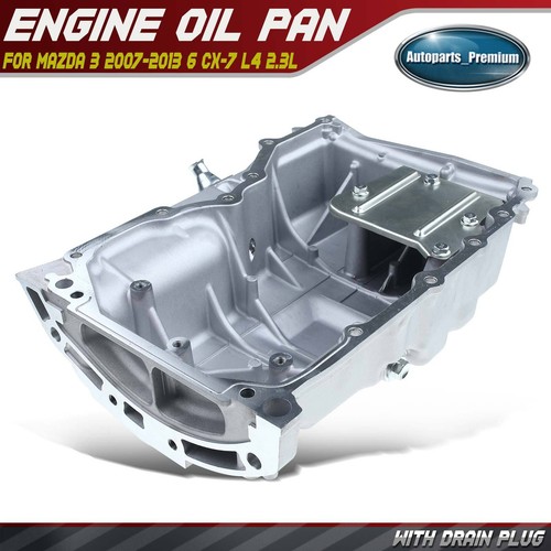 Engine Oil Pan for Mazda 3 2007-2013 6 2006-2007 CX-7 07-12 L4 2.3L Turbocharged