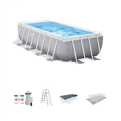 Intex 16' x 42'' Prism Frame Rectangular Above Ground Swimming Pool Set(Open Box)