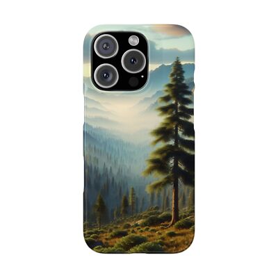 Mountain Pine Tree Slim Phone Case, Nature Lovers Gift, Scenic Forest Phone