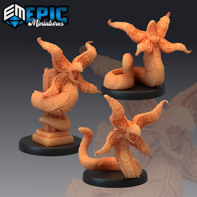 BEAK WORM, Dungeons and Dragons Miniatures, D&D Worm Monster, Epic Miniatures