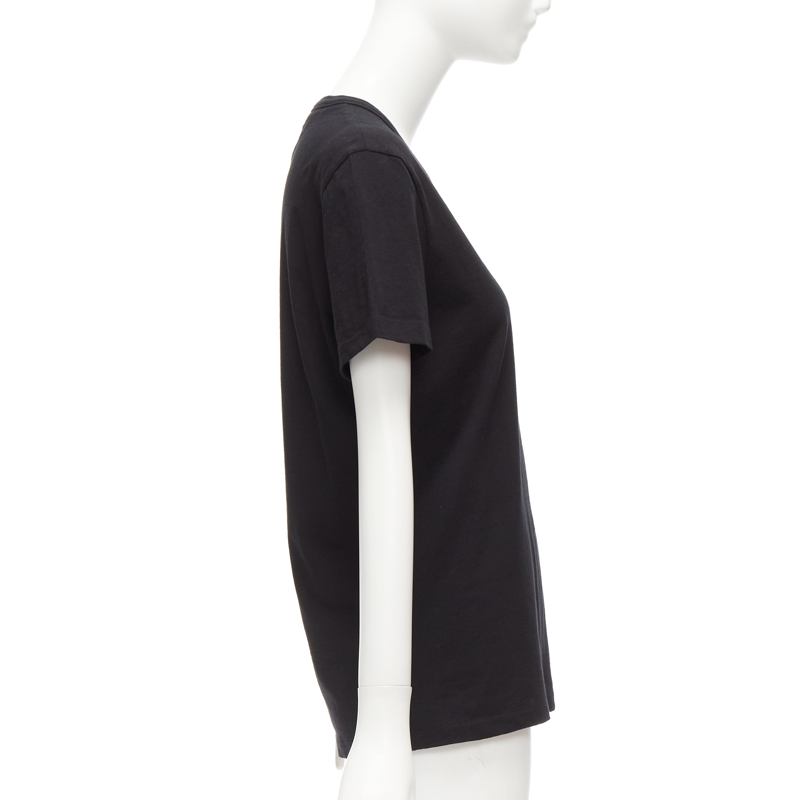 TOM FORD black TF logo embroidered pocketed round neck