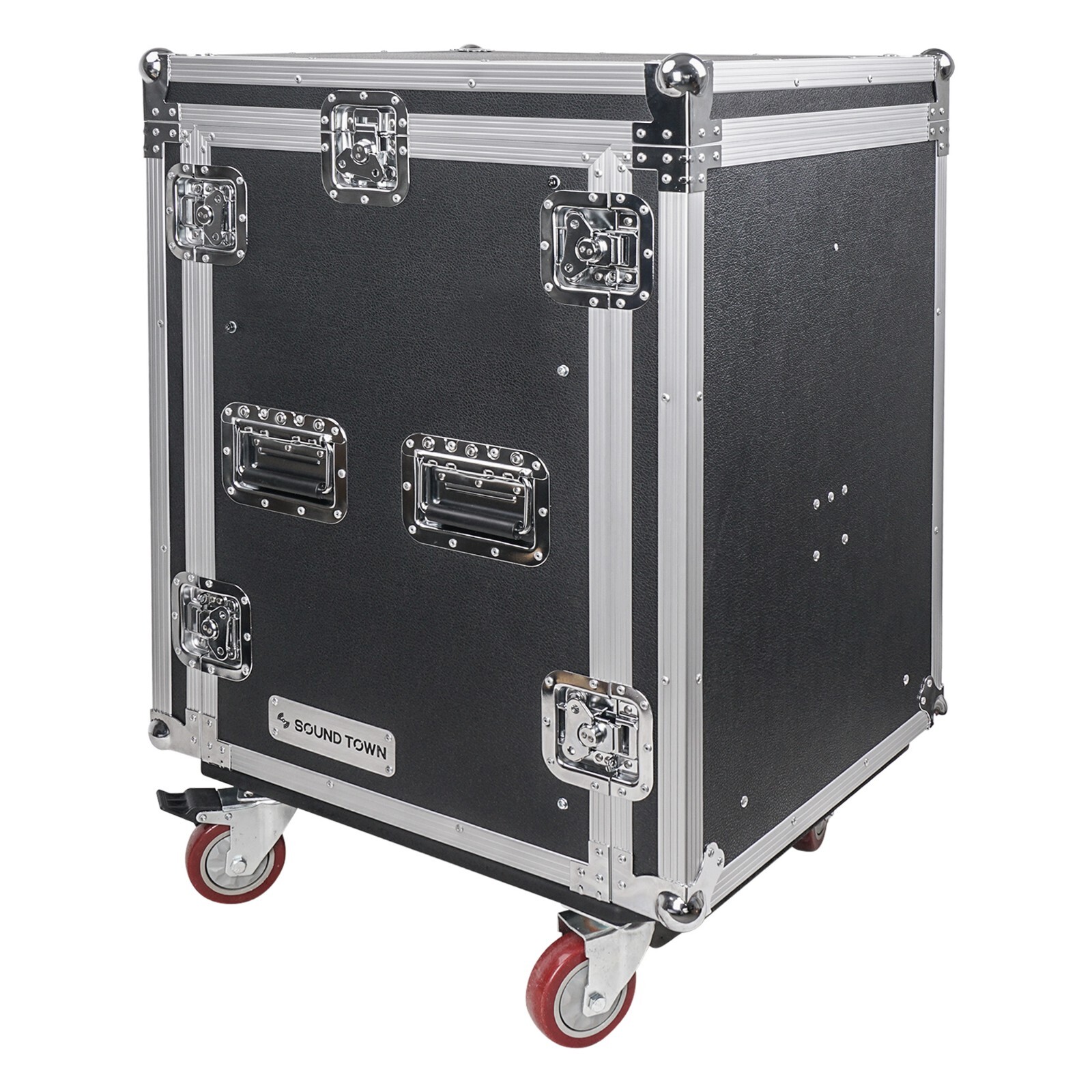 Sound Town 14U PA DJ Rack Road Case 11U Slant Mixer Top 20