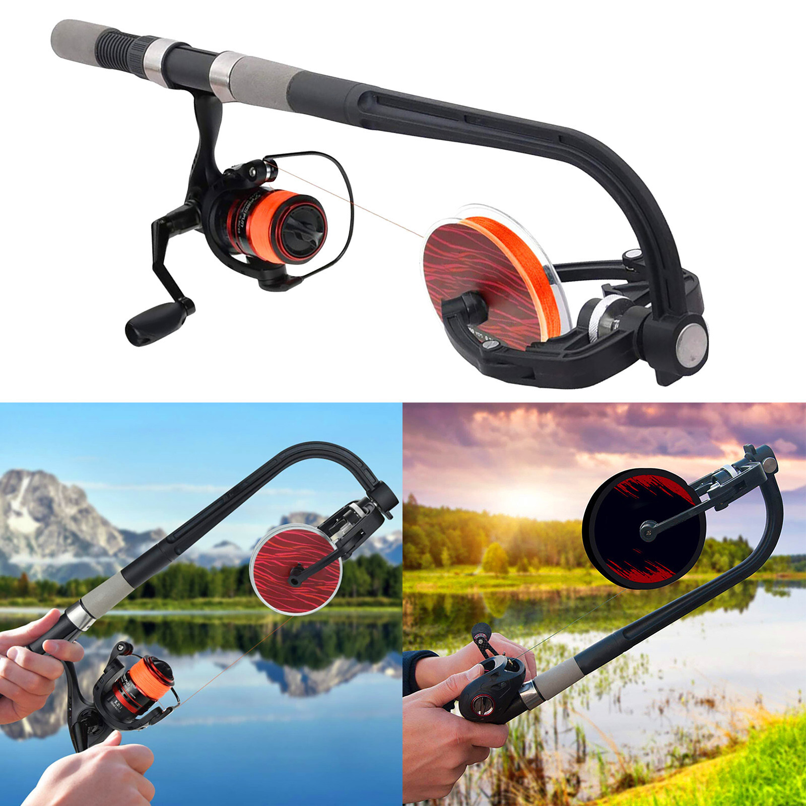 Fishing Line Winding Spooler System Spinning Reel Fishing Line -Winder NEW
