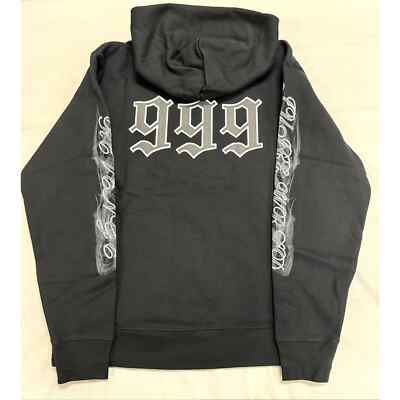 Pre-owned Revenge X Juice Wrld 999 Graphite Portrait Hoodie Size Medium In Gray