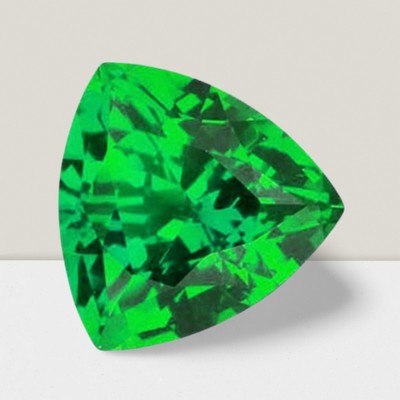 Flawless Emerald Trillion Cut Loose Gemstone 10 mm - 2.5 Cts Gemstone