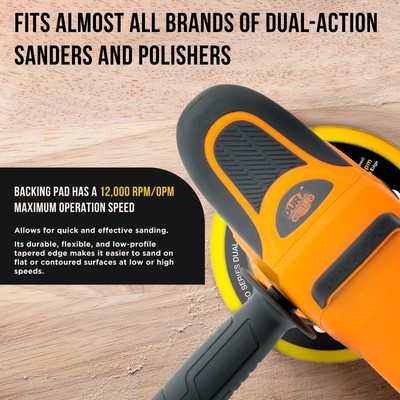 6" PSA DA Sander Backing Plate Pad, Flexible, Dual-Action Random Orbital Sanding