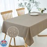 maxmill Rectangle Linen Textured Tablecloth Waterproof Spillproof Wrinkle Free Washable Fabric Table Cloth Kitchen Dining Tabletop Decoration Table Cover for Holiday Dinner Party, 52 x 70 Inch, Mocha