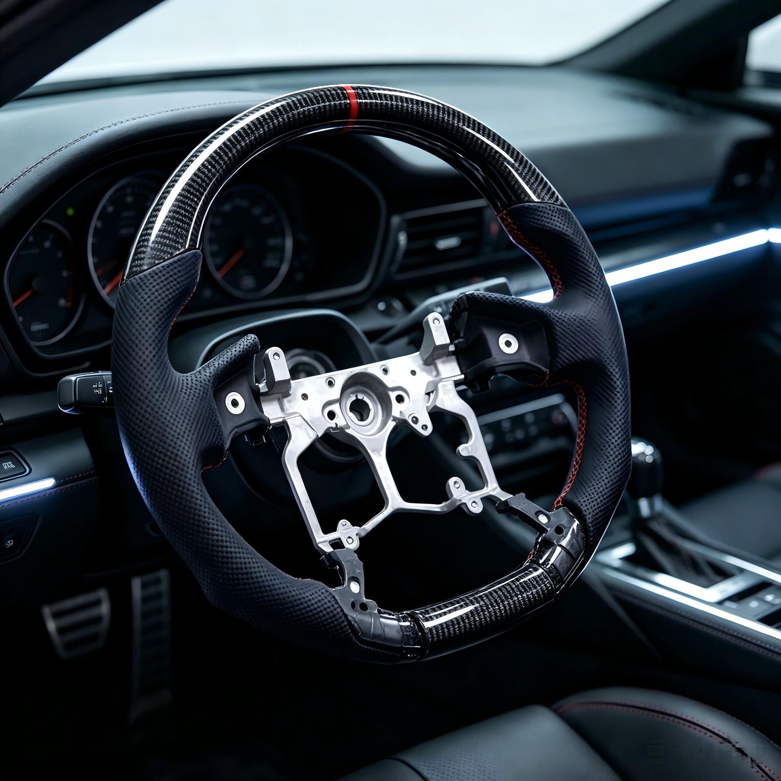 For 2010-2023 Toyota 4Runner Tacoma Carbon Fiber Steering Wheel