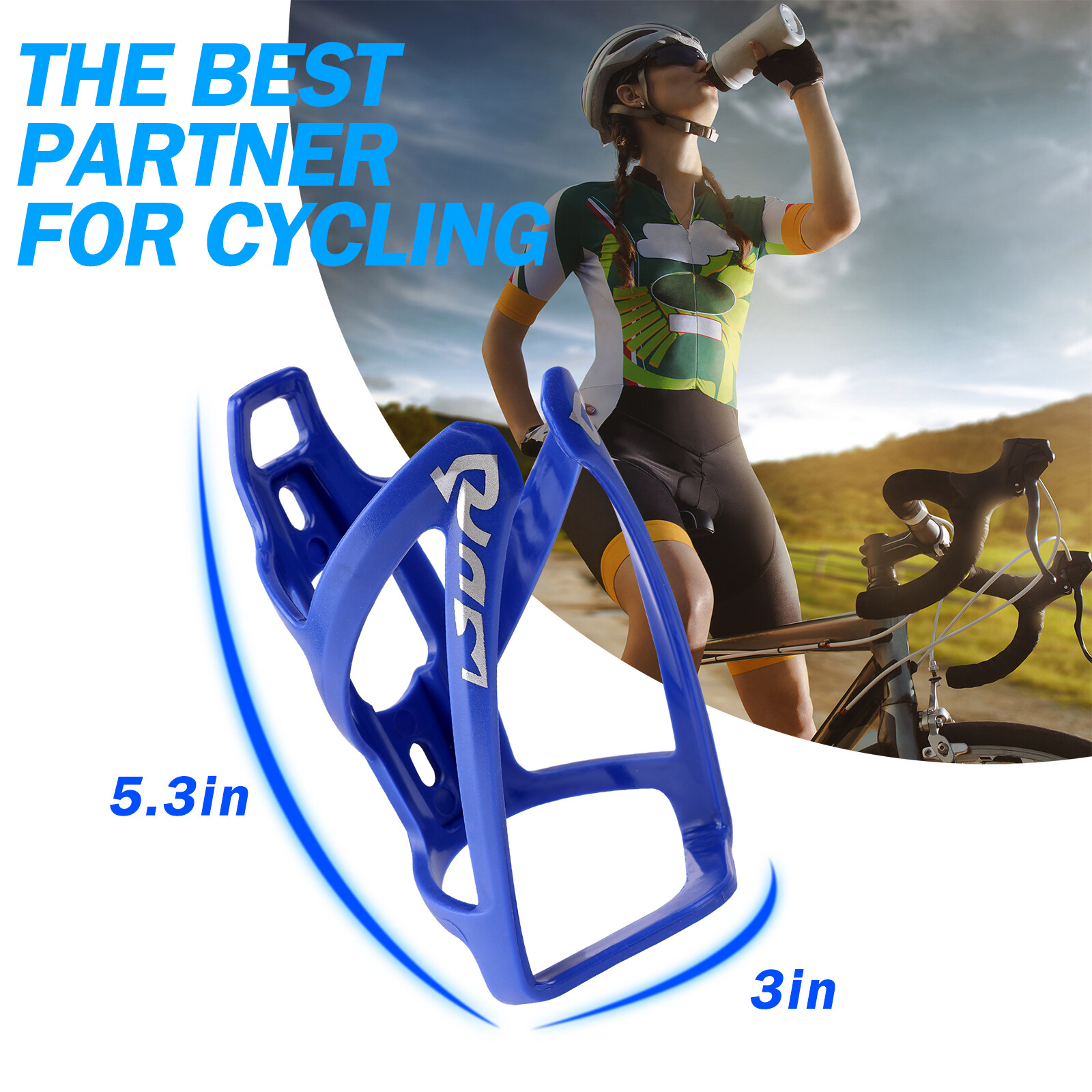 2x Bike Water Bottle Cages Universal Mount Handlebar Bicycle Water Bottle Holder