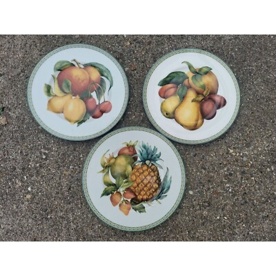 3 NWT Fitz And Floyd Belle Classique Bone China 9 3/8'' Fruit Plates