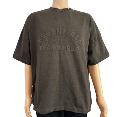Fear of God Essentials Oversized Brown T-Shirts Size M