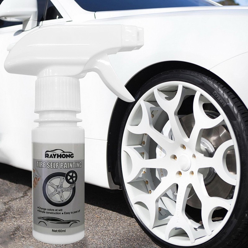 Wheel Spray Paint Gloss White Matte Aerosol Weather Resistant Car Bike Wheels