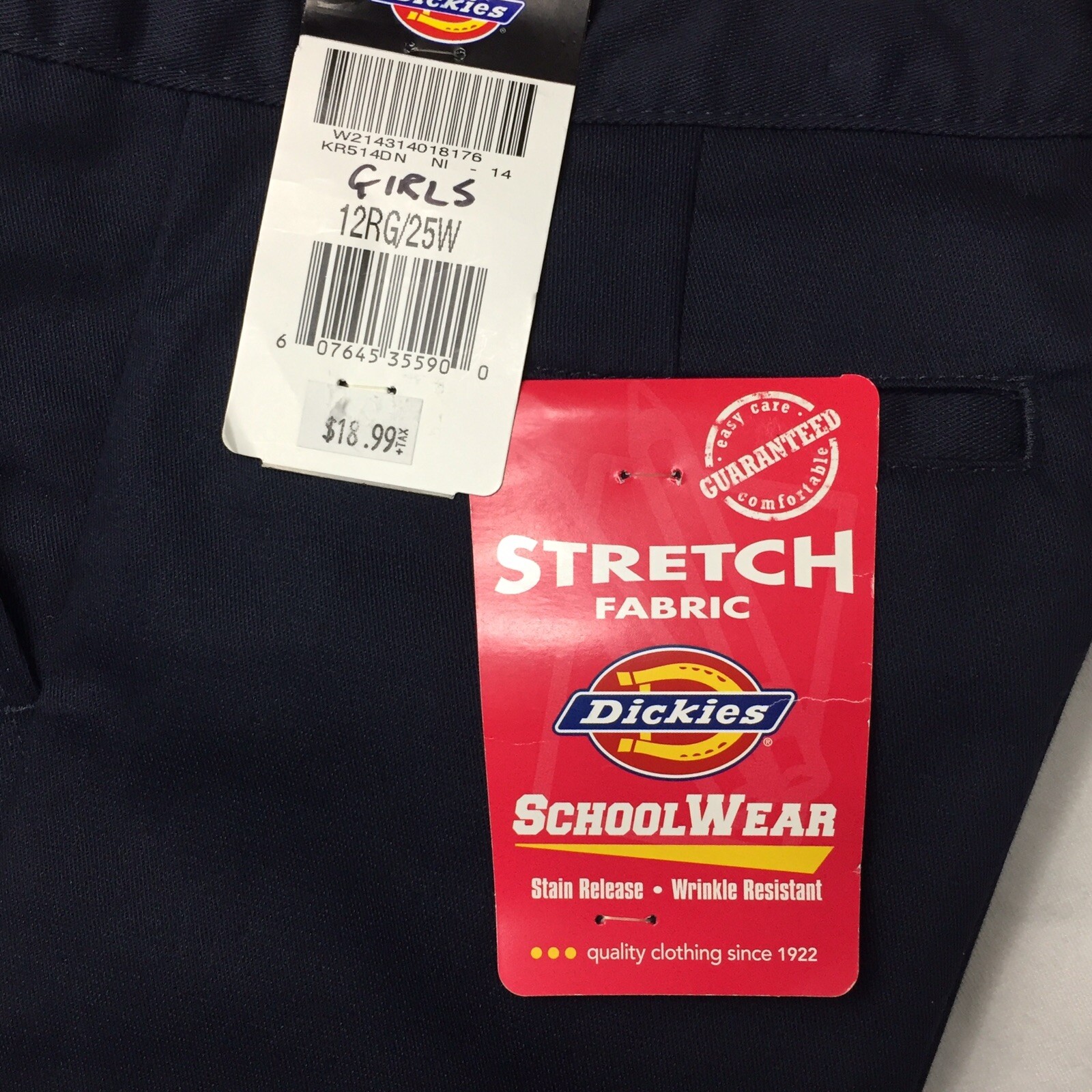 DICKIES~Girls School uniform Bermuda shorts Size 12 Reg new with tags Pockets