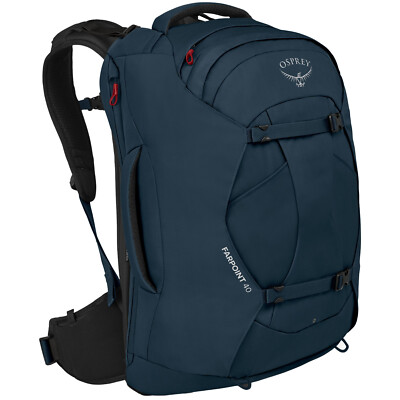Osprey Farpoint 40 Liter Travel Backpack Suitcase Blue NEW