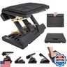 Kalnweis Adjustable Foot Rest Under Desk - Ergonomic Office Foot Stool with Massage, Leg Rest for Desk, Anti-Slip Design for Home and Work, Improves Posture (PB-Black)