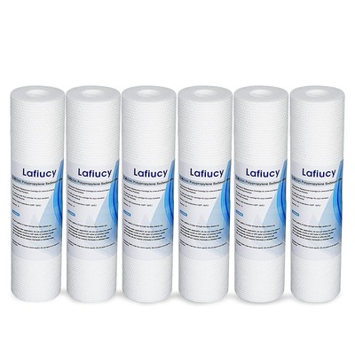 Sediment Water Filter Cartridge 10''x 2.5'',5 Micron,6pack,10'' x 2.5'' Whole Hou...
