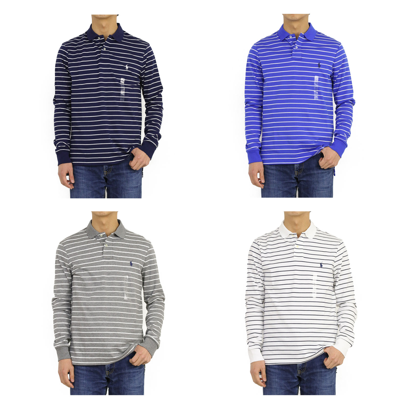 

Рубашка-поло в полоску с длинным рукавом и мягкой окантовкой Polo Ralph Lauren LS — 4 цвета