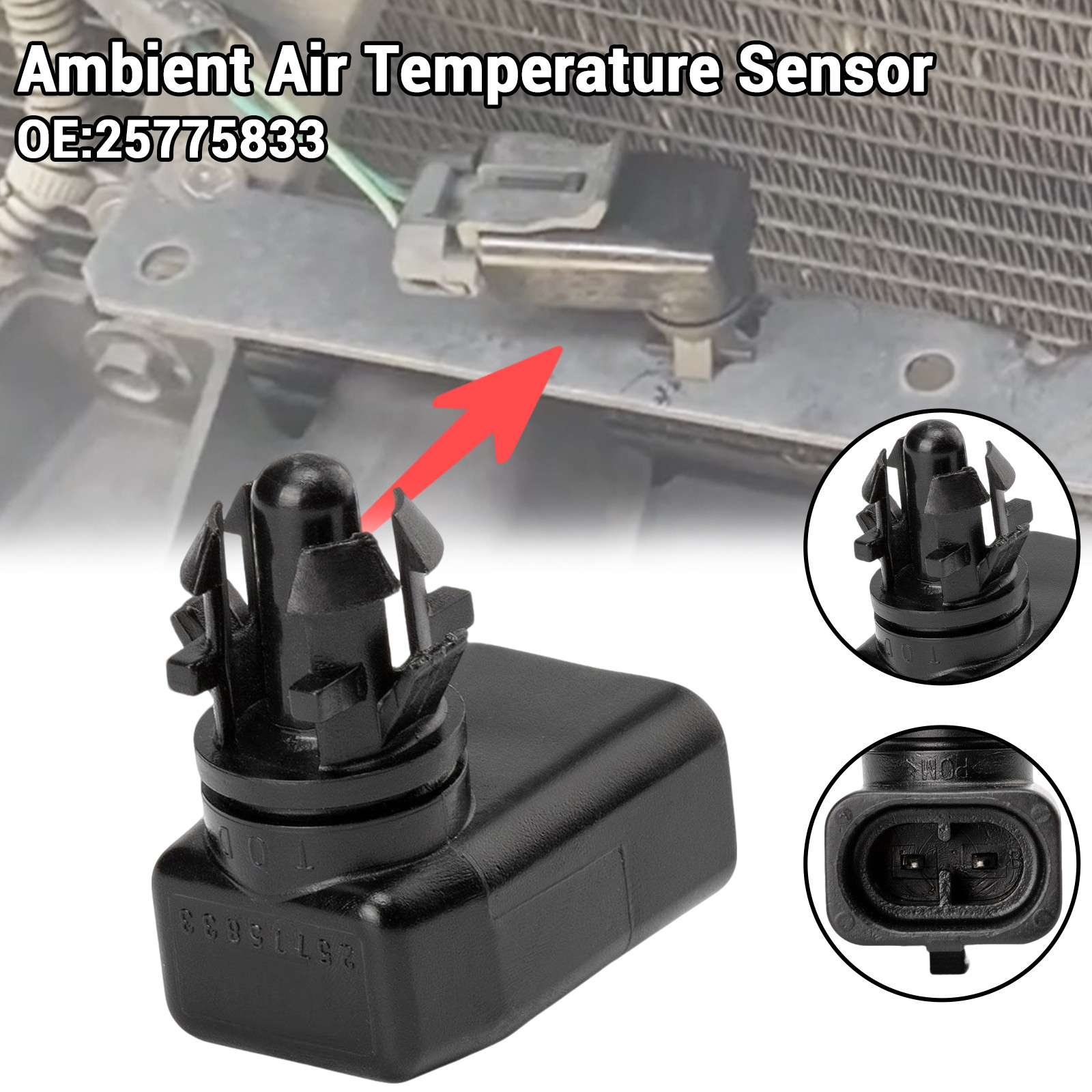 Air Ambient Temperature Sensor 25775833 For Chevrolet Sonic Trax