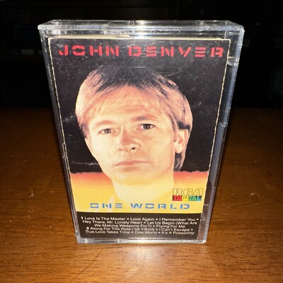 John Denver One World Vintage Cassette Tape AFK1-5811 RCA 1986 United States