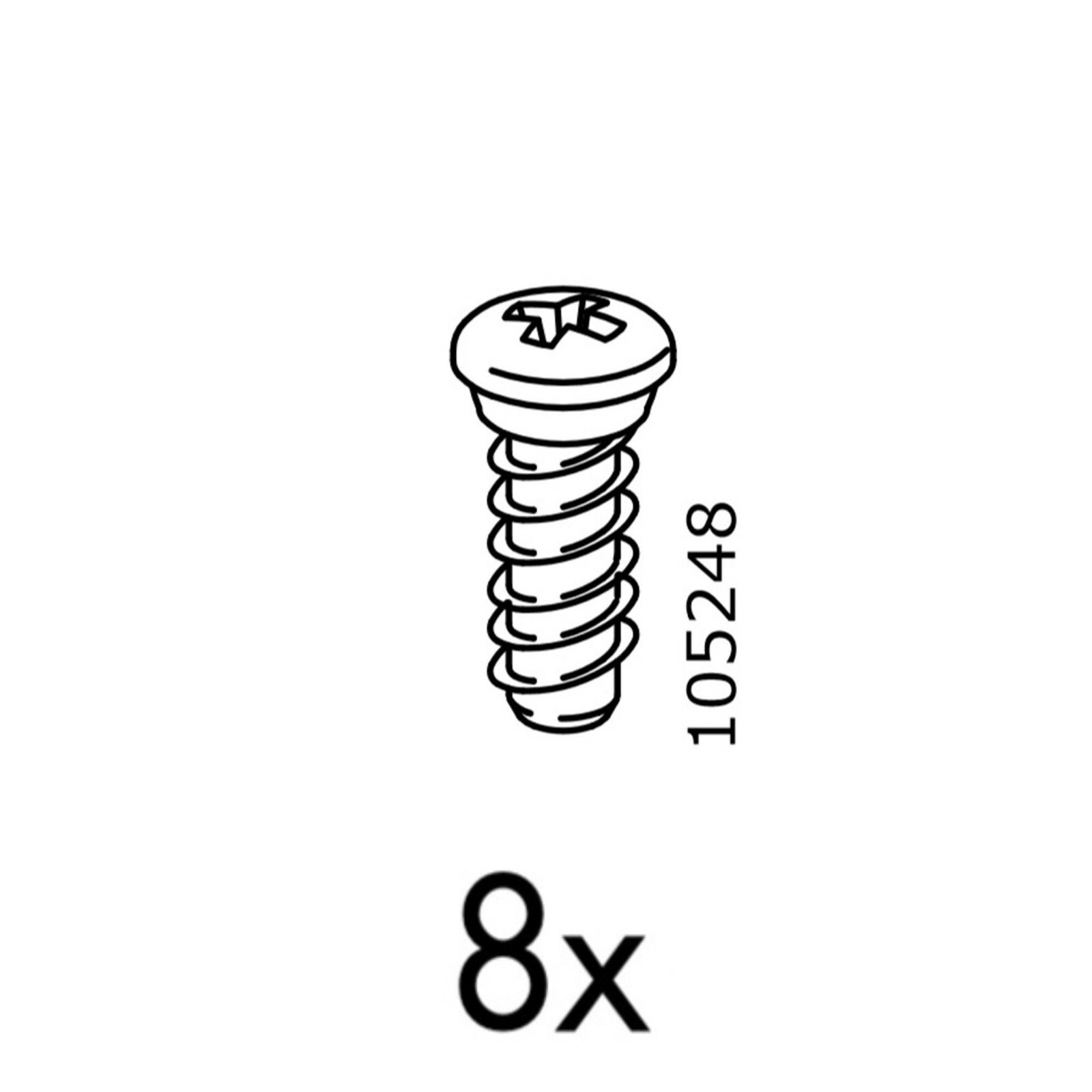 and other Ikea furniture Kallax 10x IKEA Screws Part # 105248 For Brusali