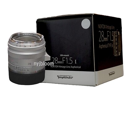 New VOIGTLANDER Nokton Vintage Line 28mm F1.5 Asph Type I SILVER Manual Focus