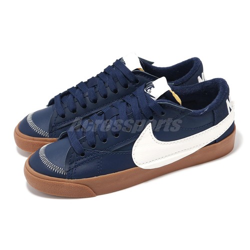 Мужские кроссовки Nike Blazer Low 77 Jumbo WNTR Midnight Navy Gum, унисекс, повседневные, DR9865-400