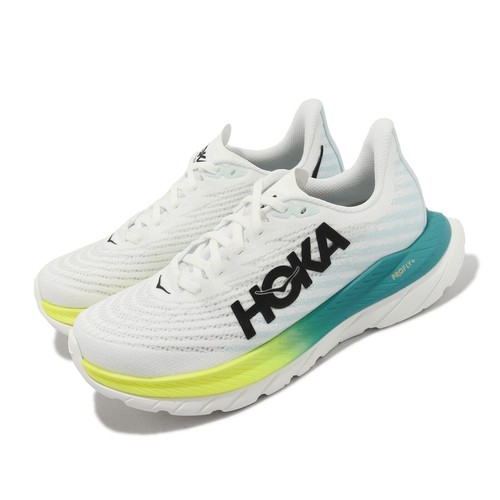 Женские беговые кроссовки Hoka Mach 5 D Wide White Blue Glass 1136678-WBGL