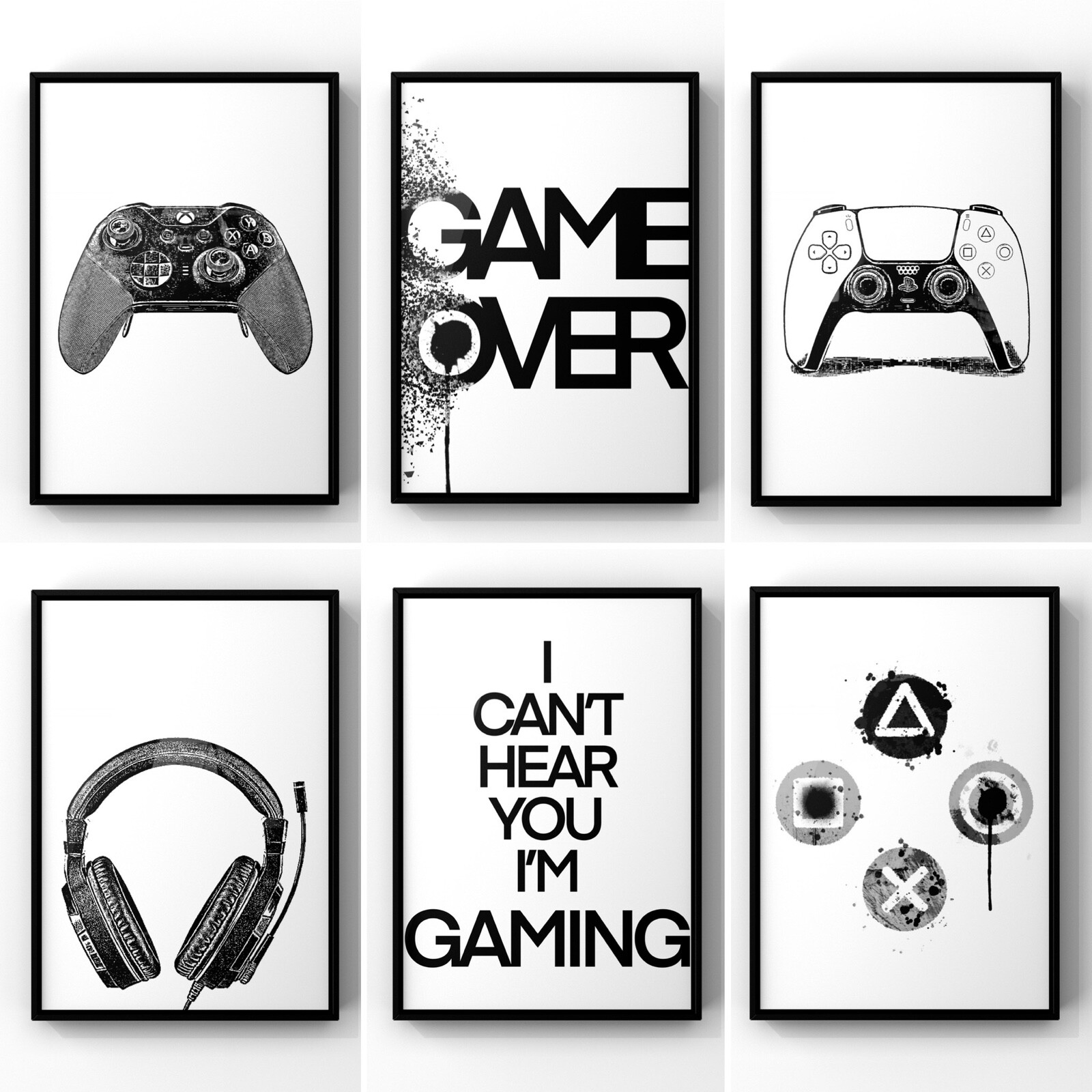 Gaming Print Gamer Poster Playstation Print Games Room Decor Gamer Wall Art | eBay for Free Printable Gaming Posters