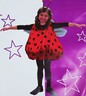 Costume bambina COCCINELLA vestito CARNEVALE rosso pois  tg 4 - 6 - 8 anni