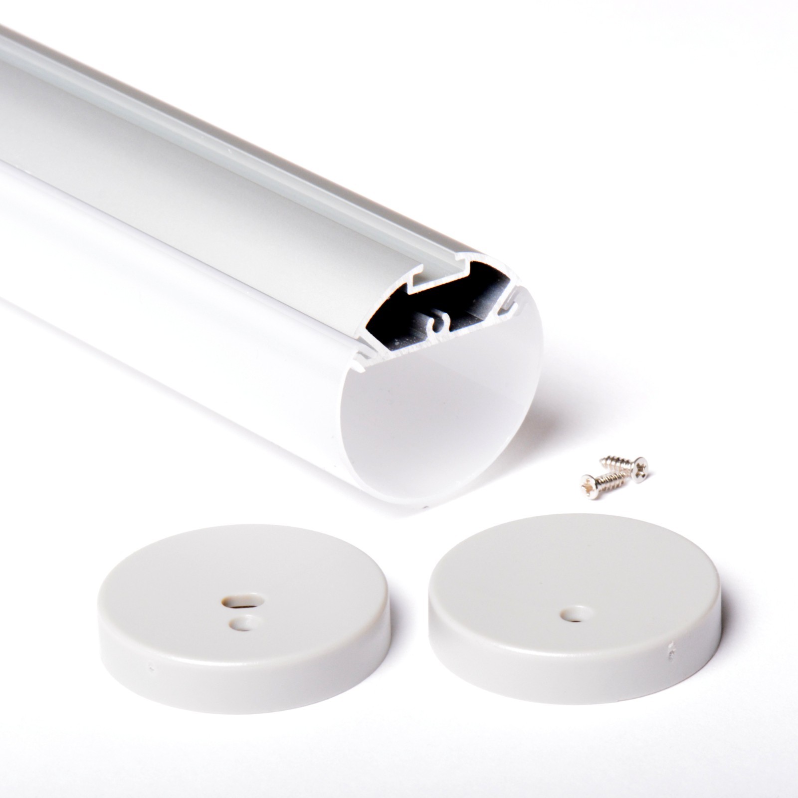 3m 4040B 40mm PROFILO TONDO TUBO ALLUMINIO PER STRISCE STRIP LED A SOSPENSIONE