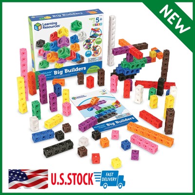 Learning Resources Mathlink Cubes Big Builders - Set of 200 Cubes, Ages 5+ Devel