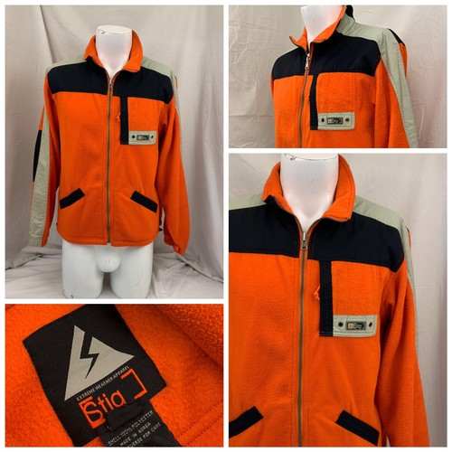 Stig Fleece Jacket S Orange Full Zip 100% Polyester Pockets