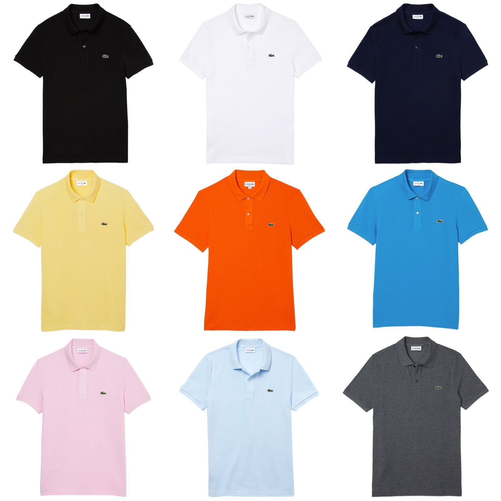 Tシャツ・カットソー LACOSTE Men T-shirt Yellow PH0740 GZI Men's Slim Fit Stretch Jersey Sport T-Shirt - T-shirts - New