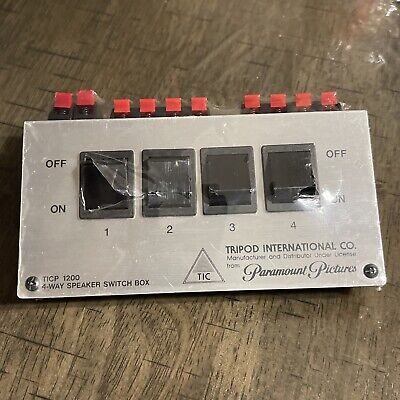 TIC TICP 1200 Paramount Pictures Silver/Black Portable 4-Way Speaker Switch Box