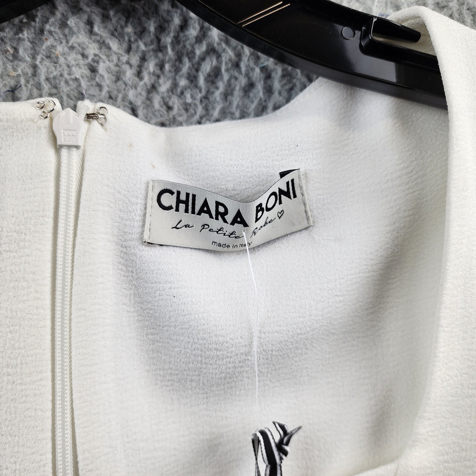 Chiara Boni La Petite Robe Dress Women's 48/12 White Sweetheart Neck Zip Closure - Picture 9 of 13