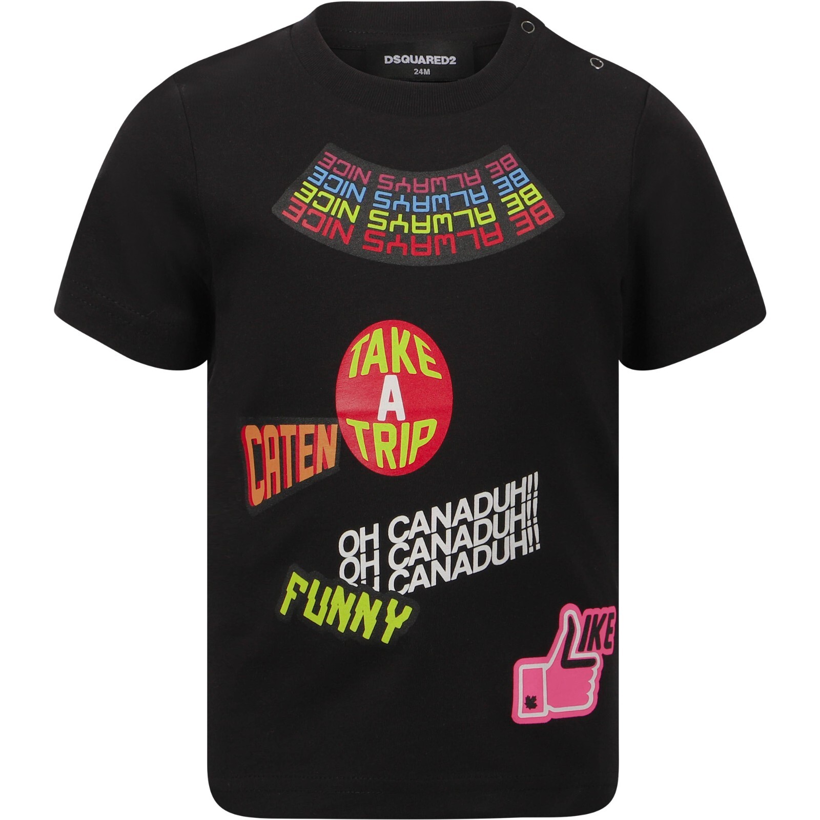 【送料&関税込】Dsquared2 T-shirt With Chest Logo Applicatio Dsquared2 T-shirt Acid2 Big logo size S | eBay