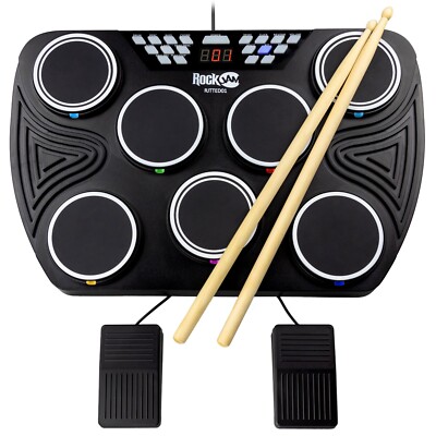 RockJam Bluetooth Midi Tabletop Electric Drum Set